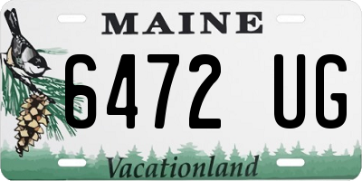 ME license plate 6472UG