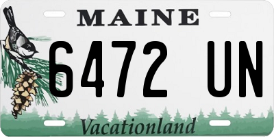 ME license plate 6472UN