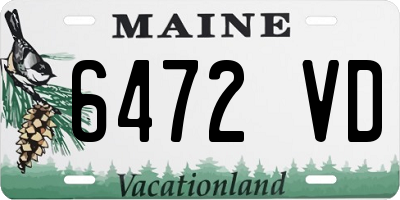 ME license plate 6472VD