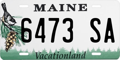 ME license plate 6473SA