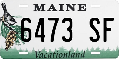 ME license plate 6473SF