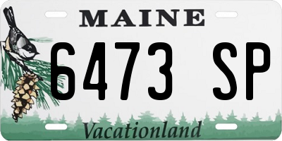 ME license plate 6473SP