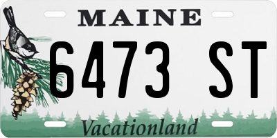 ME license plate 6473ST