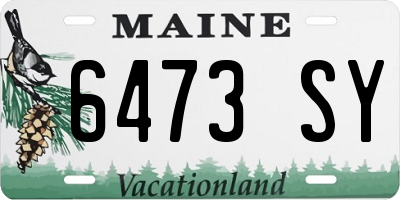 ME license plate 6473SY