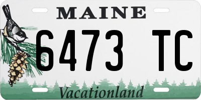 ME license plate 6473TC