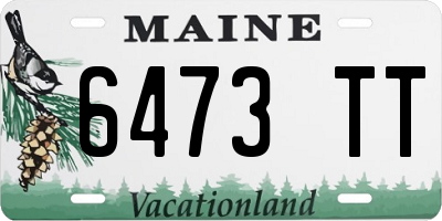 ME license plate 6473TT