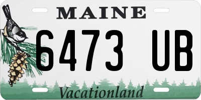 ME license plate 6473UB