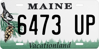 ME license plate 6473UP