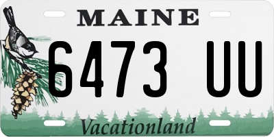 ME license plate 6473UU