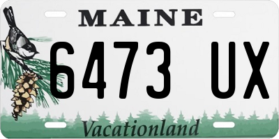 ME license plate 6473UX