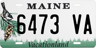ME license plate 6473VA