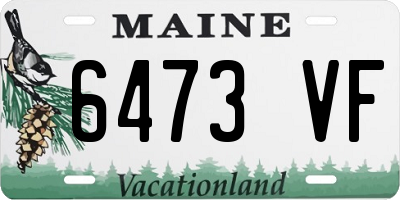 ME license plate 6473VF