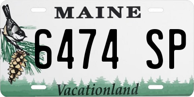 ME license plate 6474SP