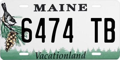 ME license plate 6474TB