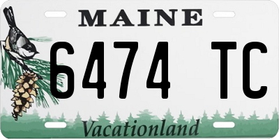 ME license plate 6474TC