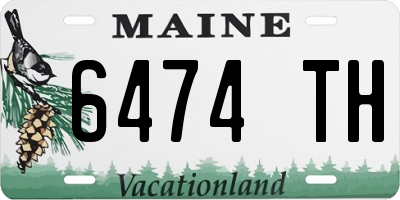 ME license plate 6474TH