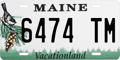 ME license plate 6474TM