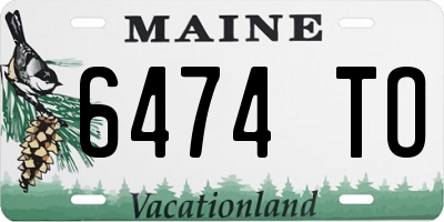 ME license plate 6474TO