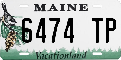 ME license plate 6474TP