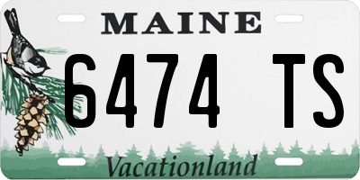 ME license plate 6474TS