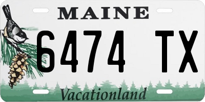 ME license plate 6474TX