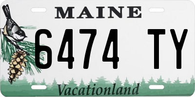 ME license plate 6474TY
