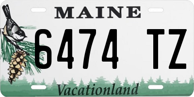 ME license plate 6474TZ