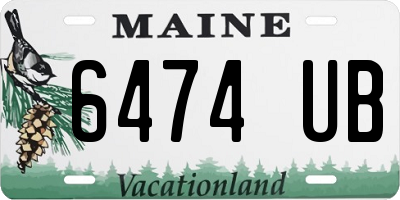 ME license plate 6474UB