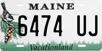 ME license plate 6474UJ