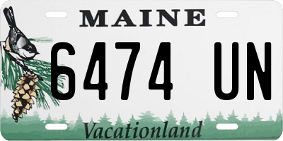ME license plate 6474UN