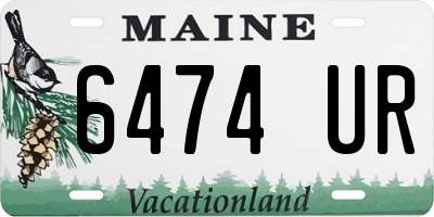 ME license plate 6474UR