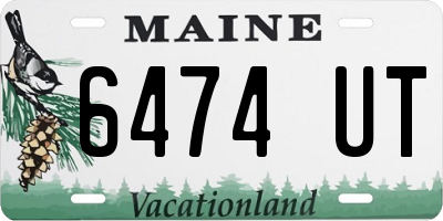 ME license plate 6474UT