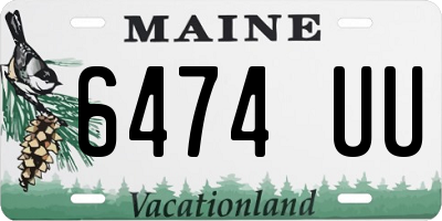 ME license plate 6474UU