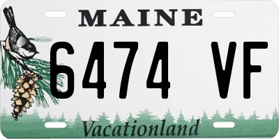 ME license plate 6474VF