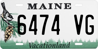 ME license plate 6474VG
