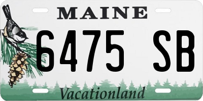 ME license plate 6475SB