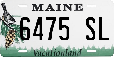 ME license plate 6475SL