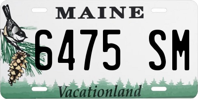 ME license plate 6475SM