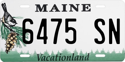 ME license plate 6475SN