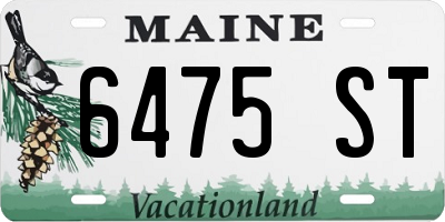 ME license plate 6475ST