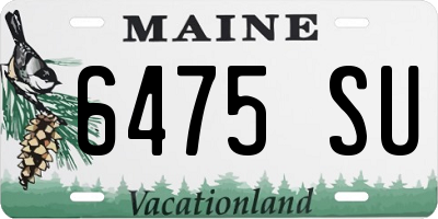 ME license plate 6475SU