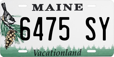 ME license plate 6475SY