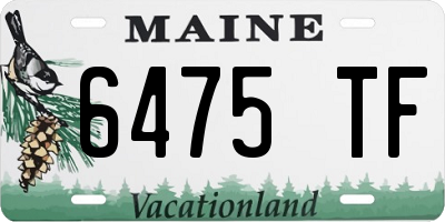 ME license plate 6475TF