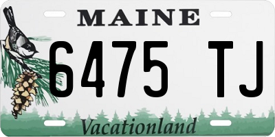 ME license plate 6475TJ