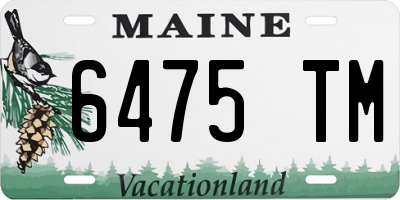 ME license plate 6475TM