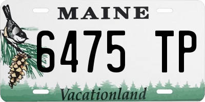 ME license plate 6475TP