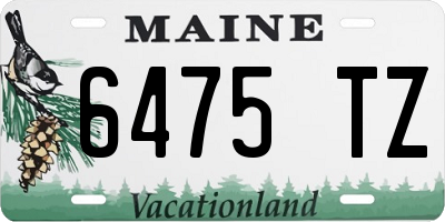 ME license plate 6475TZ