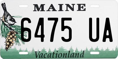 ME license plate 6475UA