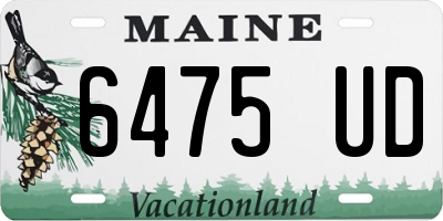 ME license plate 6475UD