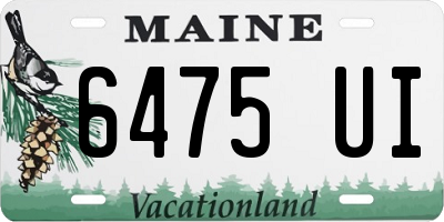 ME license plate 6475UI